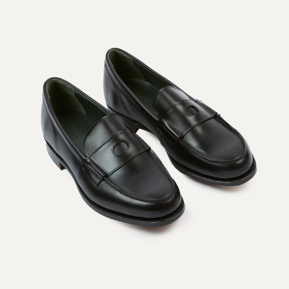 Drakes - Black Calf Leather Charles Mk II Goodyear Welted Loafer - Size 9 UK